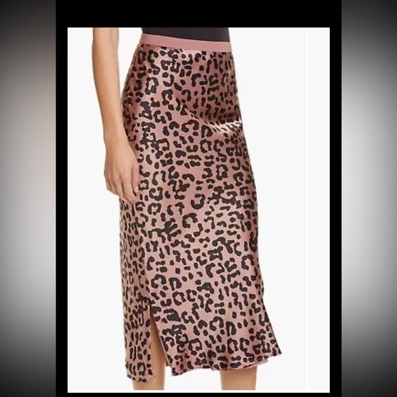Cami NYC Jessica Silk Midi Skirt Small MSRP $286 cheetah - Picture 1 of 5